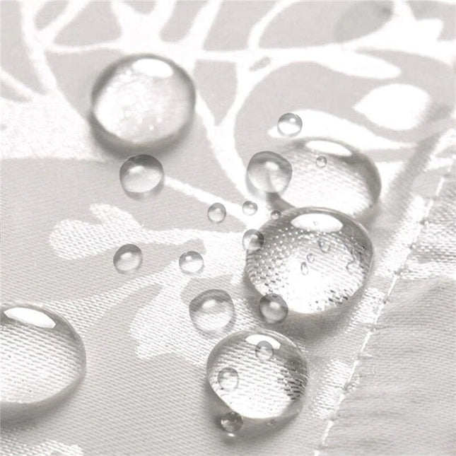 Cortina de ducha jacquard floral con ojales