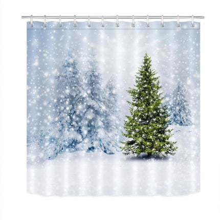 Cortina de Ducha Paisaje Bosque Nevado
