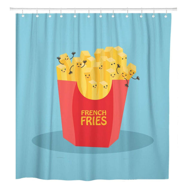 Cortina de Ducha Divertida Patatas Fritas