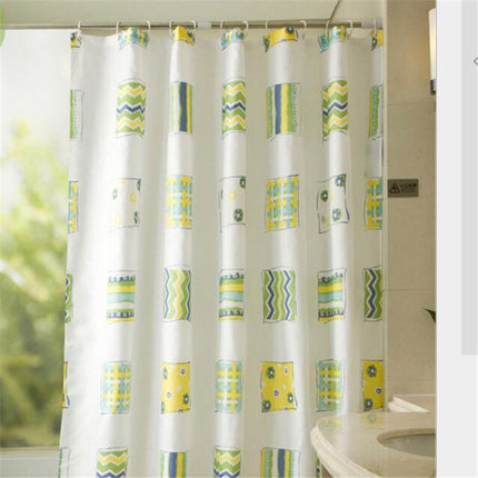 Cortina Ducha Abstracta Rectángulos Colores