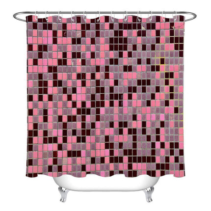 Cortina de Ducha Mosaico Rosa