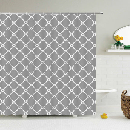 Cortina de ducha con patrón de cuadrilóbulo