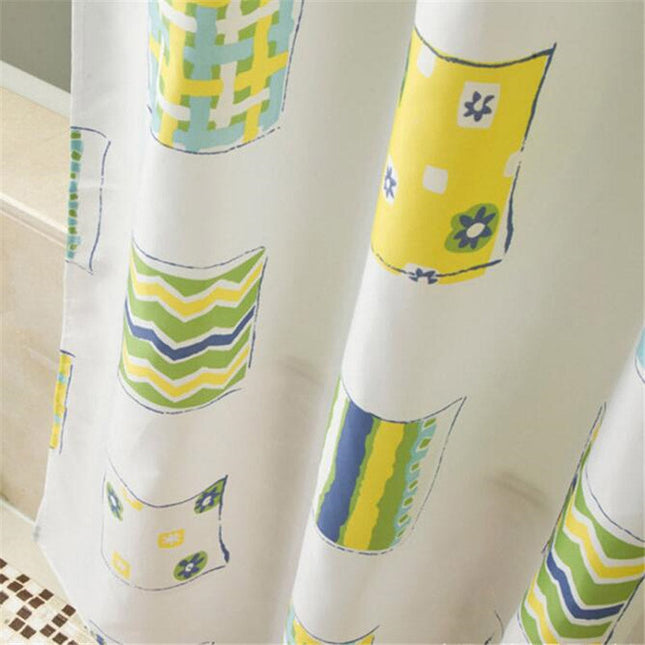 Cortina Ducha Abstracta Rectángulos Colores