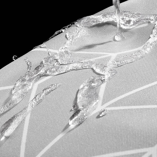 Cortina de ducha gris diseño chevron