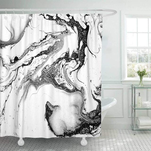 Cortina de ducha con diseño mármol