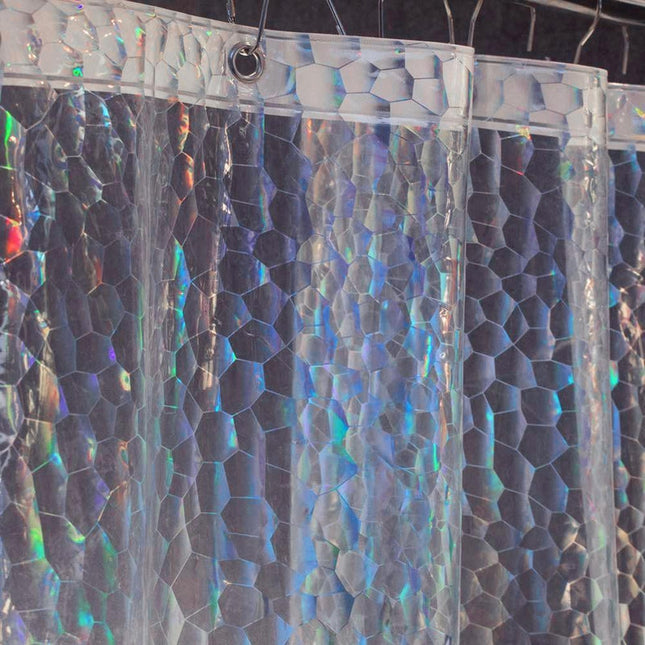 Cortina de baño lastrada efecto 3D