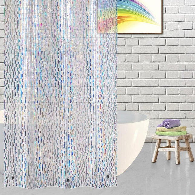 Cortina de baño lastrada efecto 3D