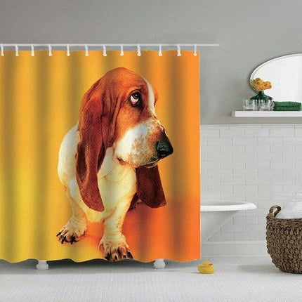 Cortina de ducha perro raza Basset Hound