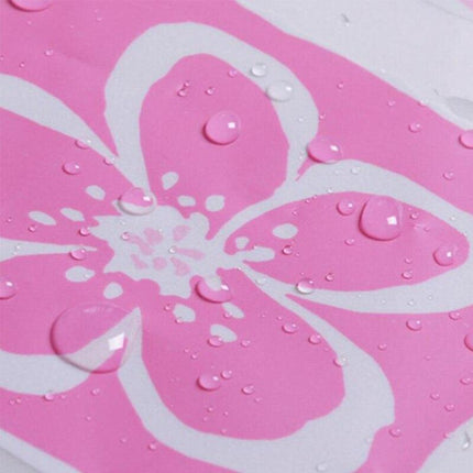 Cortina de ducha con estampado rosa