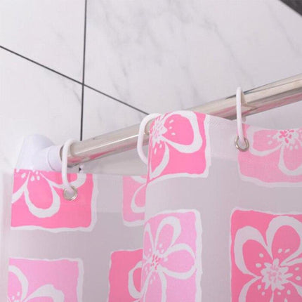 Cortina de ducha con estampado rosa