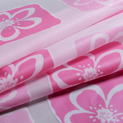 Cortina de ducha con estampado rosa