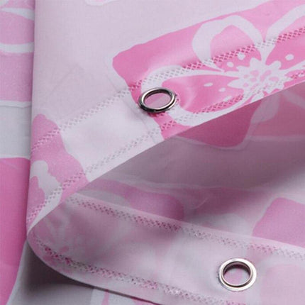Cortina de ducha con estampado rosa