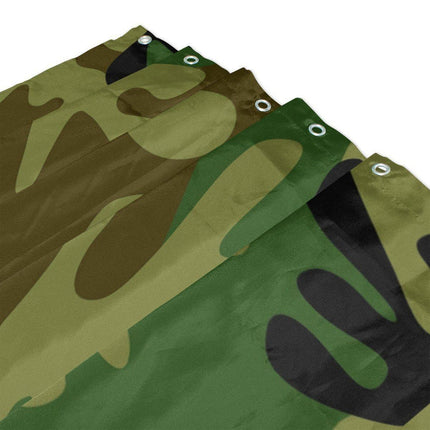 Cortina Ducha Estampado Camuflaje Estilo Militar
