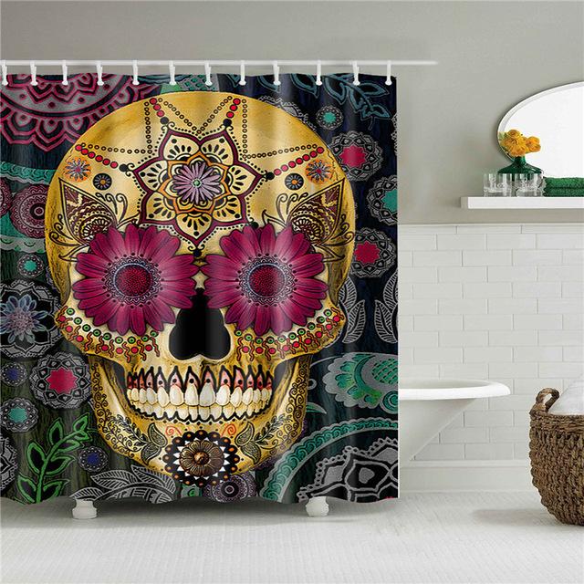 Cortina de ducha calavera mexicana Catrina