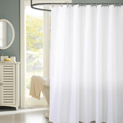 Cortina de ducha de tela blanca