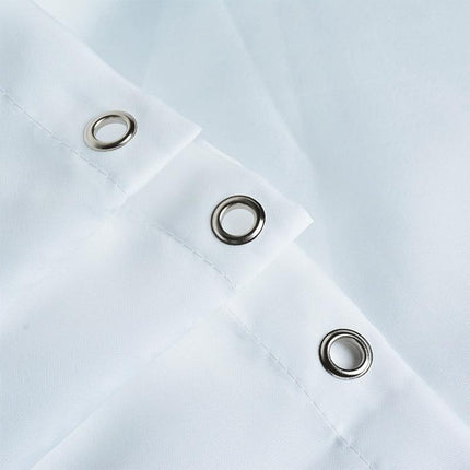 Cortina de ducha de tela blanca