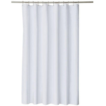 Cortina de ducha de tela blanca