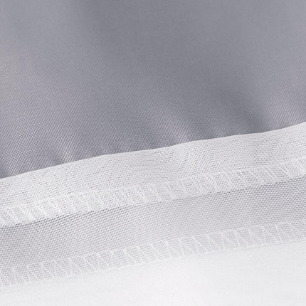 Cortina de ducha moderna gris y blanco