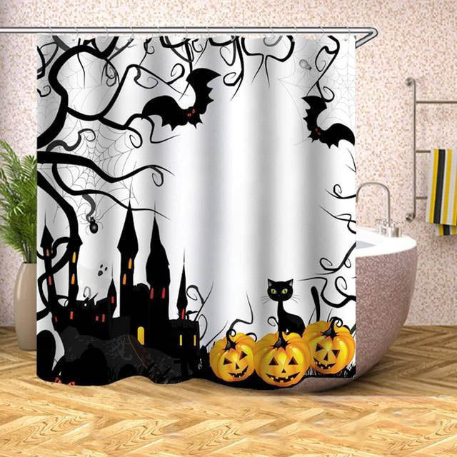 Cortina de ducha temática de Halloween