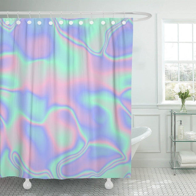 Cortina de ducha con efecto iridiscente