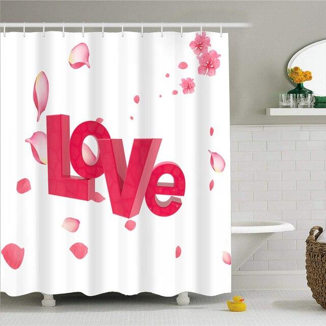 Cortina de Ducha Romántica Diseño Amor