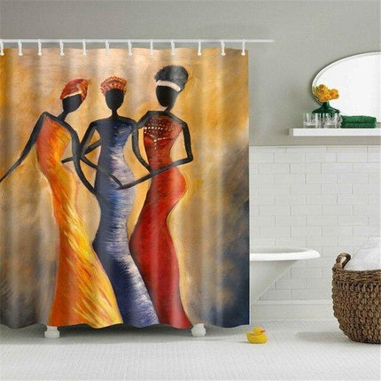 Cortina de ducha pintura mujeres africanas