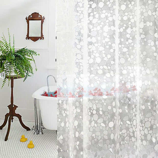 Cortina de ducha transparente de PVC