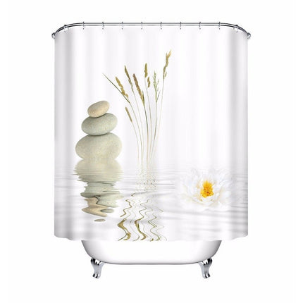 Cortina de ducha diseño zen spa relajante