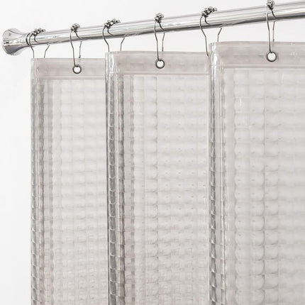 Cortina de ducha transparente con relieve