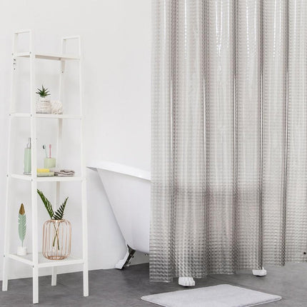 Cortina de ducha transparente con relieve