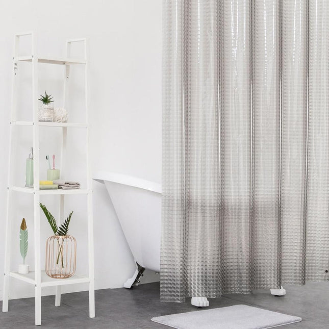 Cortina de ducha transparente con relieve