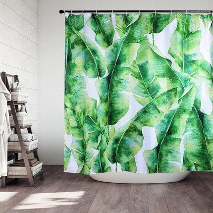 Cortina de ducha con estampado vegetal
